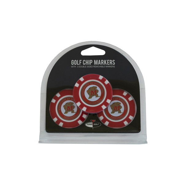 Maryland Terrapins 3 Pack Golf Chip Ball Markers