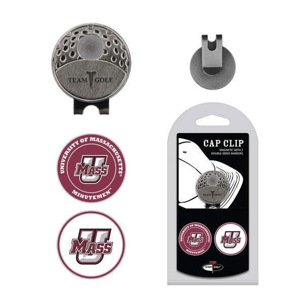 Massachusetts - Amh   Cap Clip With 2 Golf Ball Markers