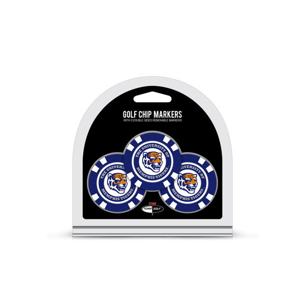 Memphis Tigers 3 Pack Golf Chip Ball Markers