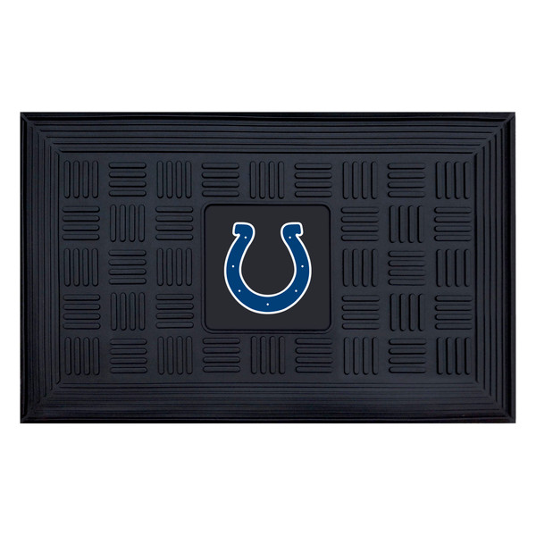 Indianapolis Colts Medallion Door Mat Horseshoe Primary Logo Black