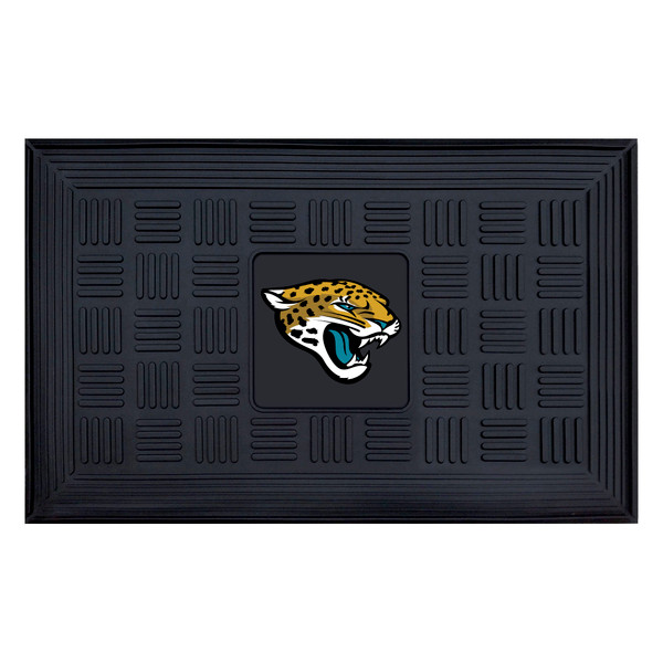 Jacksonville Jaguars Medallion Door Mat Jaguar Head Primary Logo Black