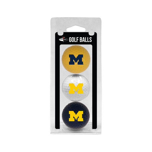 Michigan Wolverines 3 Golf Ball Pack