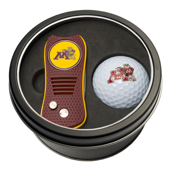 Minnesota Golden Gophers Tin Gift Set with Switchfix Divot Tool and Golf Ball