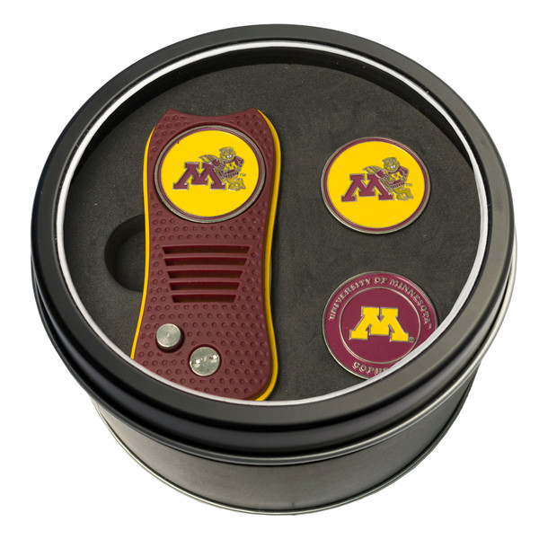 Minnesota Golden Gophers Tin Gift Set with Switchfix Divot Tool and 2 Ball Markers