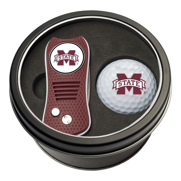 Mississippi State Bulldogs Tin Gift Set with Switchfix Divot Tool and Golf Ball