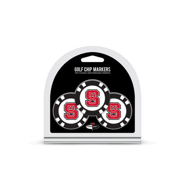 NC State Wolfpack 3 Pack Golf Chip Ball Markers