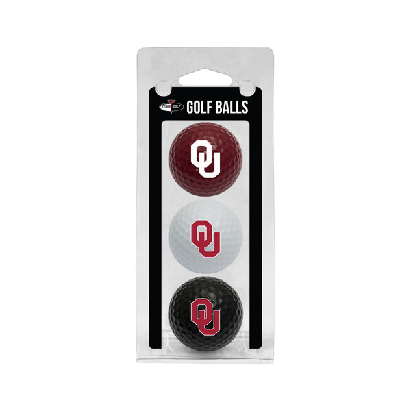 Oklahoma Sooners 3 Golf Ball Pack
