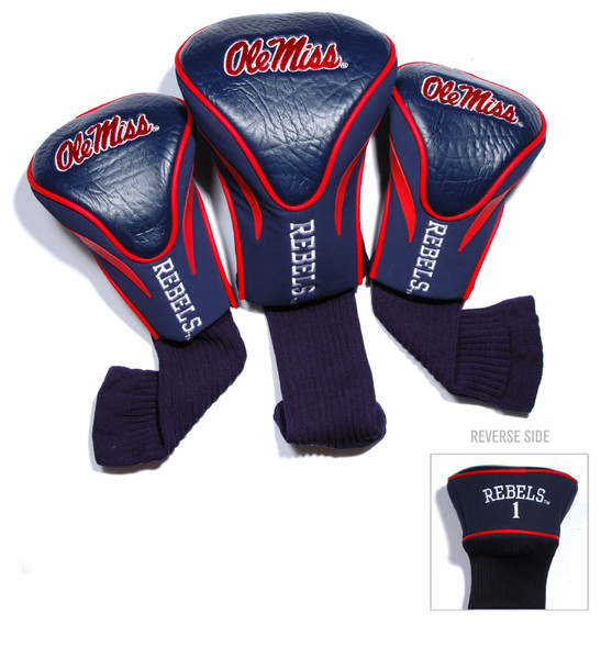 Ole Miss Rebels 3 Pack Contour Head Covers