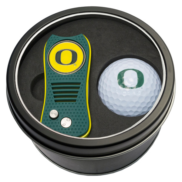 Oregon Ducks Tin Gift Set with Switchfix Divot Tool and Golf Ball