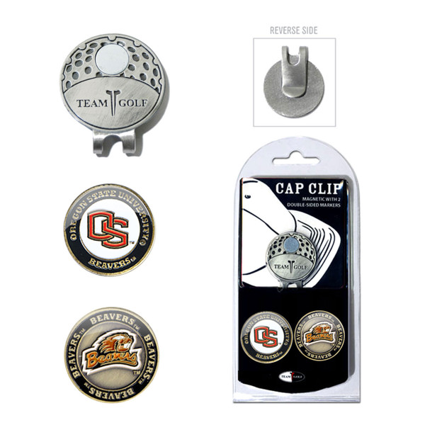 Oregon State Beavers Cap Clip With 2 Golf Ball Markers