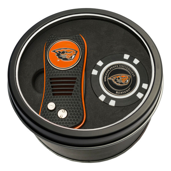 Oregon State Beavers Tin Gift Set with Switchfix Divot Tool and Golf Chip