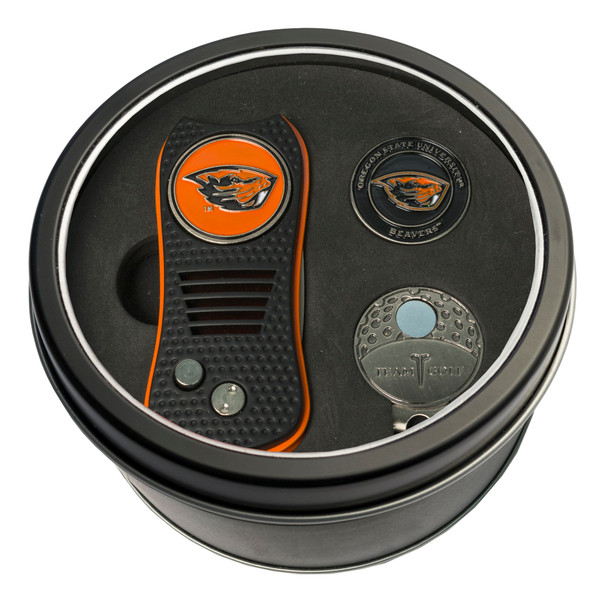 Oregon State Beavers Tin Gift Set with Switchfix Divot Tool, Cap Clip, and Ball Marker