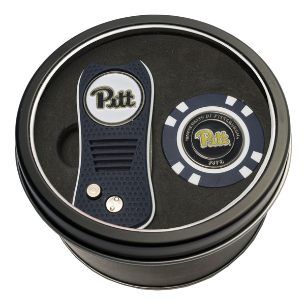 Pitt Panthers Tin Gift Set with Switchfix Divot Tool and Golf Chip