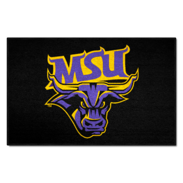 Minnesota State University - Mankato - Minnesota State - Mankato Mavericks Starter Mat "MSU & Maverick" Logo Black