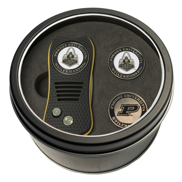 Purdue Boilermakers Tin Gift Set with Switchfix Divot Tool and 2 Ball Markers