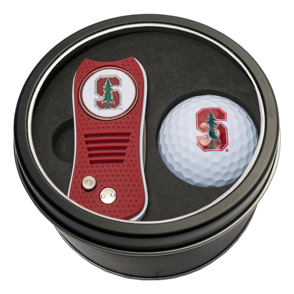Stanford Cardinal Tin Gift Set with Switchfix Divot Tool and Golf Ball