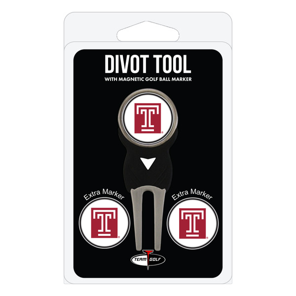 Temple Divot Tool Pack With 3 Golf Ball Markers
