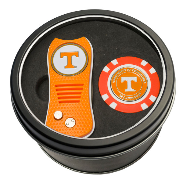 Tennessee Volunteers Tin Gift Set with Switchfix Divot Tool and Golf Chip