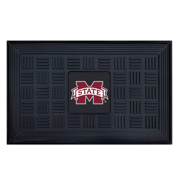 Mississippi State University - Mississippi State Bulldogs Medallion Door Mat M State Primary Logo Black