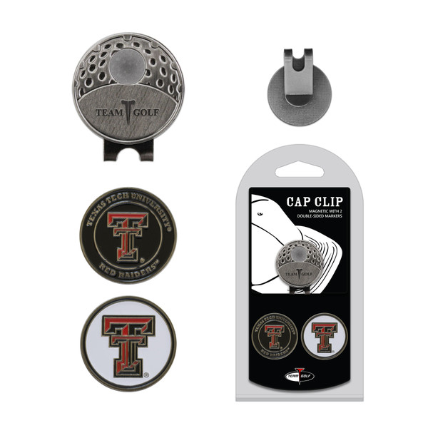 Texas Tech Red Raiders Cap Clip With 2 Golf Ball Markers