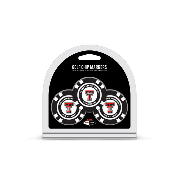 Texas Tech Red Raiders 3 Pack Golf Chip Ball Markers