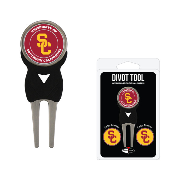 USC Trojans Divot Tool Pack With 3 Golf Ball Markers