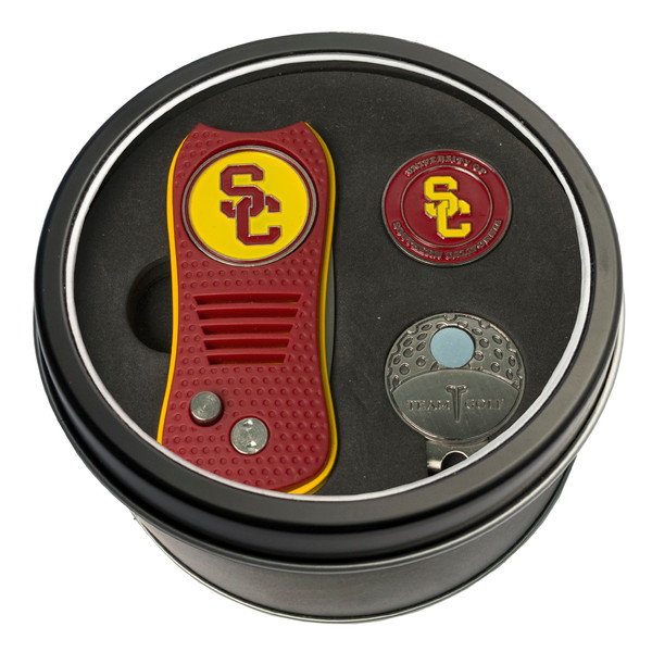 USC Trojans Tin Gift Set with Switchfix Divot Tool, Cap Clip, and Ball Marker
