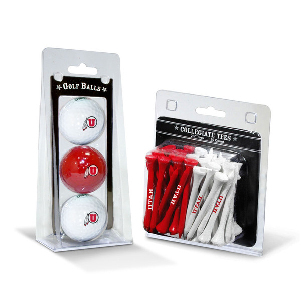 Utah Utes 3 Golf Balls And 50 Golf Tees