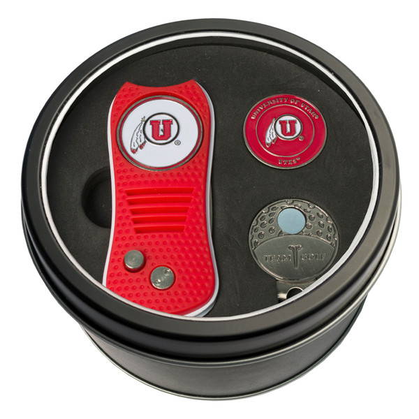 Utah Utes Tin Gift Set with Switchfix Divot Tool, Cap Clip, and Ball Marker