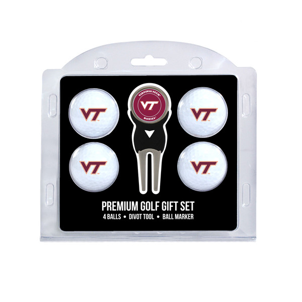 Virginia Tech Hokies 4 Golf Ball And Divot Tool Set