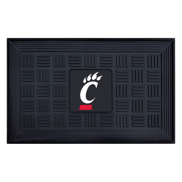 University of Cincinnati - Cincinnati Bearcats Medallion Door Mat Claw C Primary Logo Black