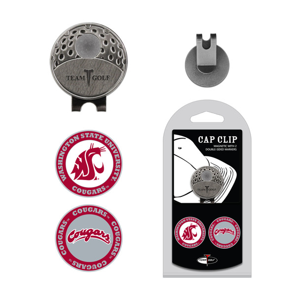 Washington State Cougars Cap Clip With 2 Golf Ball Markers