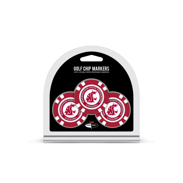 Washington State Cougars 3 Pack Golf Chip Ball Markers