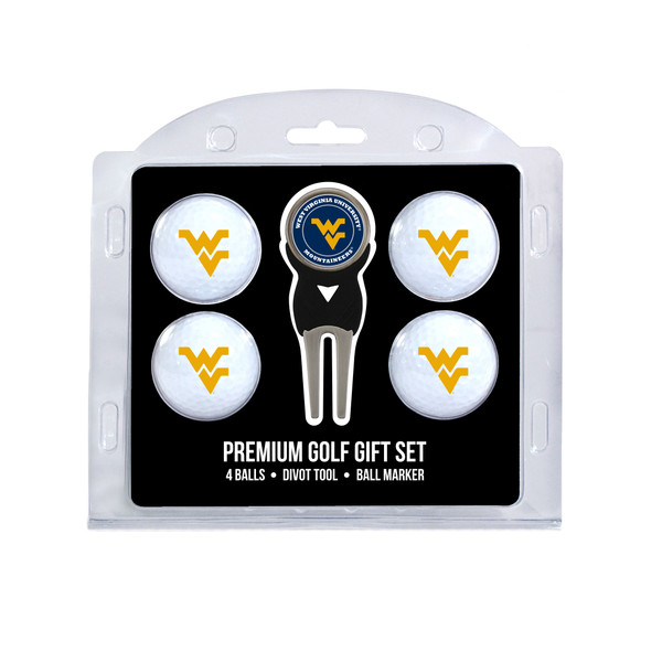 West Virginia Mountaineers 4 Golf Ball And Divot Tool Set