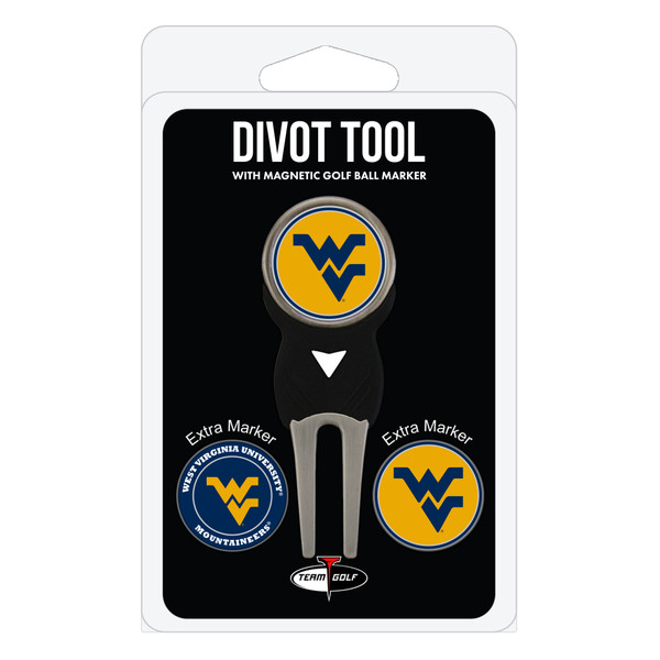 West Virginia Mountaineers Divot Tool Pack With 3 Golf Ball Markers