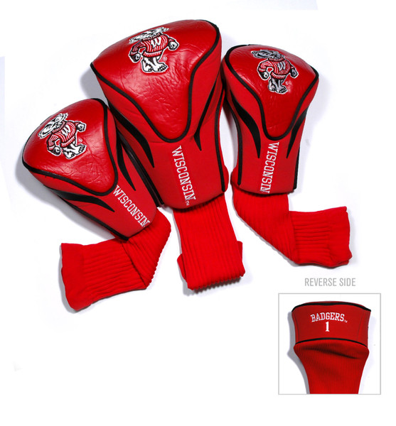 Wisconsin Badgers 3 Pack Contour Head Covers