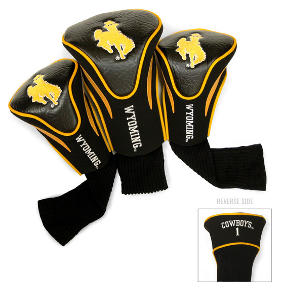 Wyoming Cowboys 3 Pack Contour Head Covers