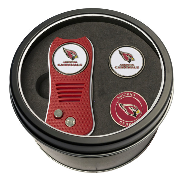 Arizona Cardinals Tin Gift Set with Switchfix Divot Tool and 2 Ball Markers