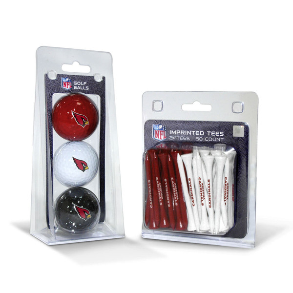 Arizona Cardinals 3 Golf Balls And 50 Golf Tees