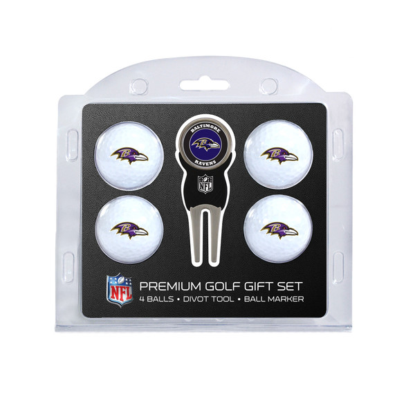 Baltimore Ravens 4 Golf Ball And Divot Tool Set