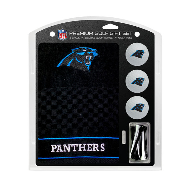 Carolina Panthers Embroidered Golf Towel, 3 Golf Ball, and Golf Tee Set