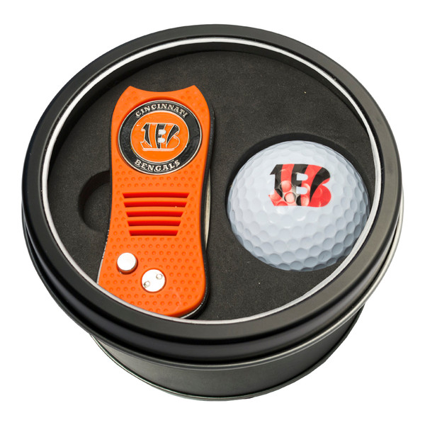 Cincinnati Bengals Tin Gift Set with Switchfix Divot Tool and Golf Ball