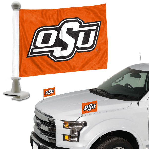 Oklahoma State Cowboys Ambassador Flags "OSU" Primary Logo 4 in. x 6 in. Set of 2