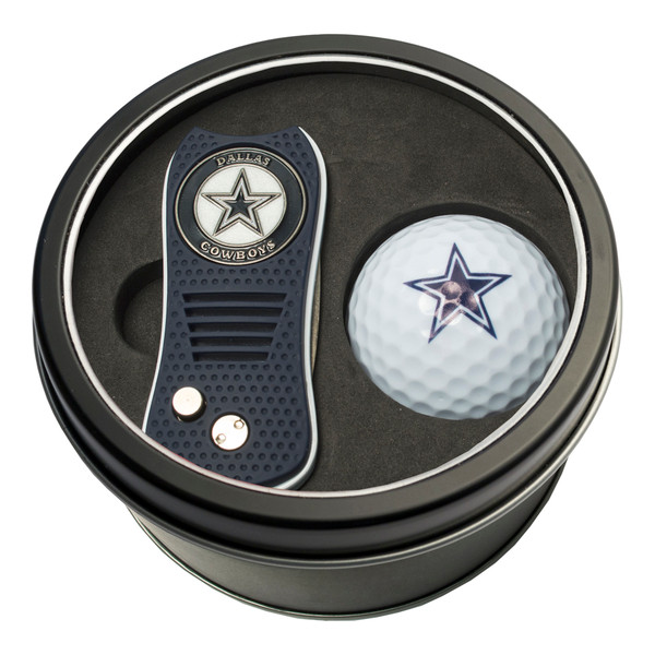 Dallas Cowboys Tin Gift Set with Switchfix Divot Tool and Golf Ball