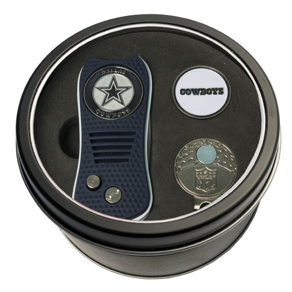 Dallas Cowboys Tin Gift Set with Switchfix Divot Tool, Cap Clip, and Ball Marker