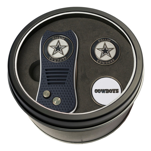 Dallas Cowboys Tin Gift Set with Switchfix Divot Tool and 2 Ball Markers