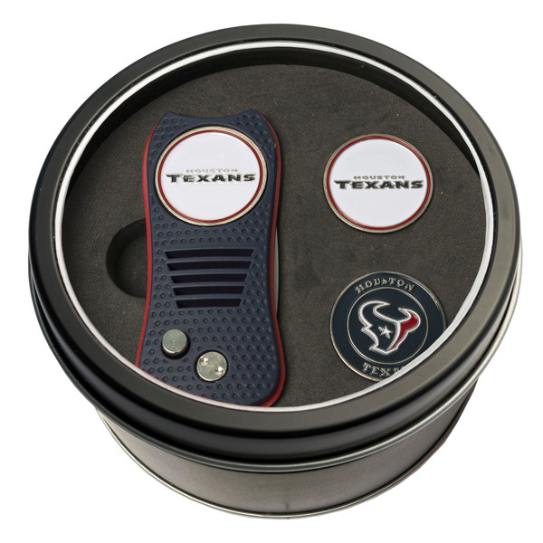 Houston Texans Tin Gift Set with Switchfix Divot Tool and 2 Ball Markers