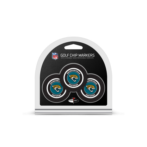 Jacksonville Jaguars 3 Pack Golf Chip Ball Markers