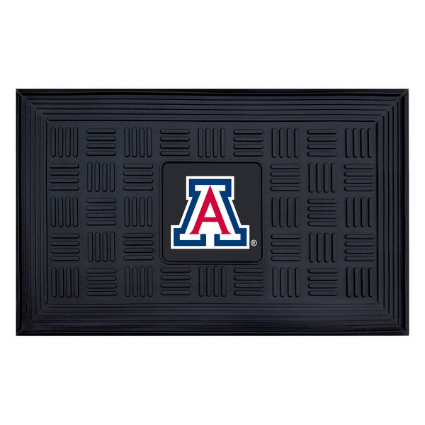 University of Arizona - Arizona Wildcats Medallion Door Mat Block A Primary Logo Black