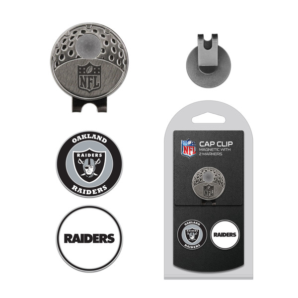 Las Vegas Raiders Cap Clip With 2 Golf Ball Markers